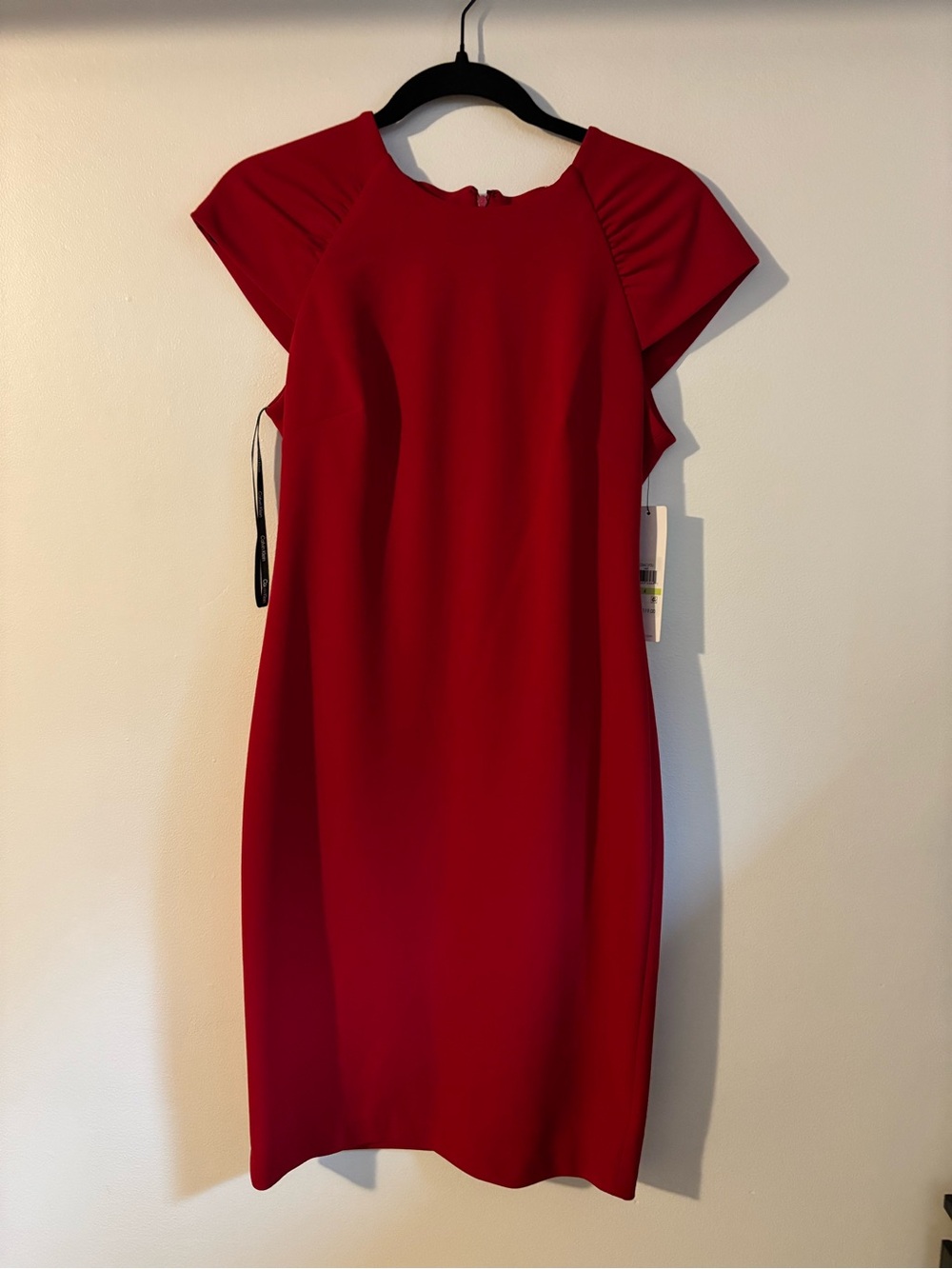 Calvin Klein Red Cap-Sleeve Sheath DressNWT size 4